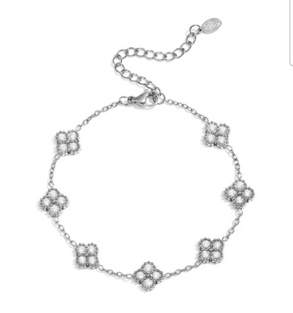 clover bracelet silver