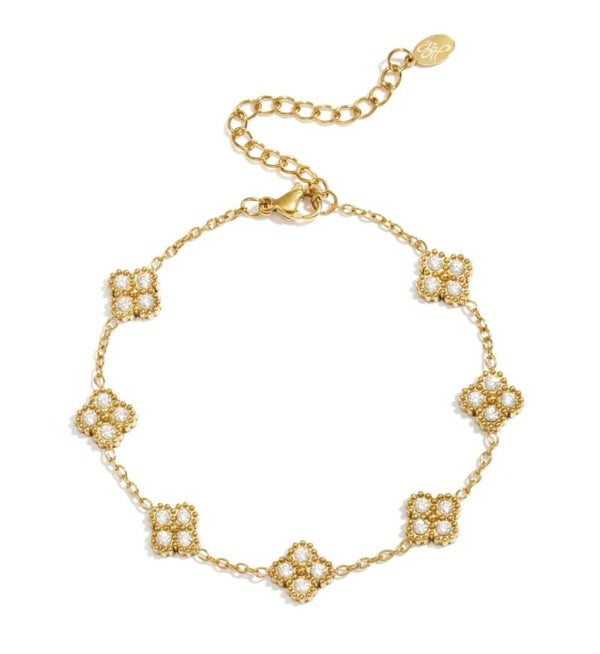 Clover bracelet gold.