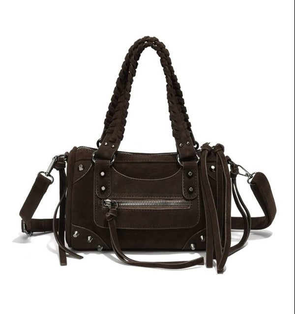 Fall suede look bag Brown