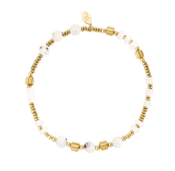 Armband kraal en steen