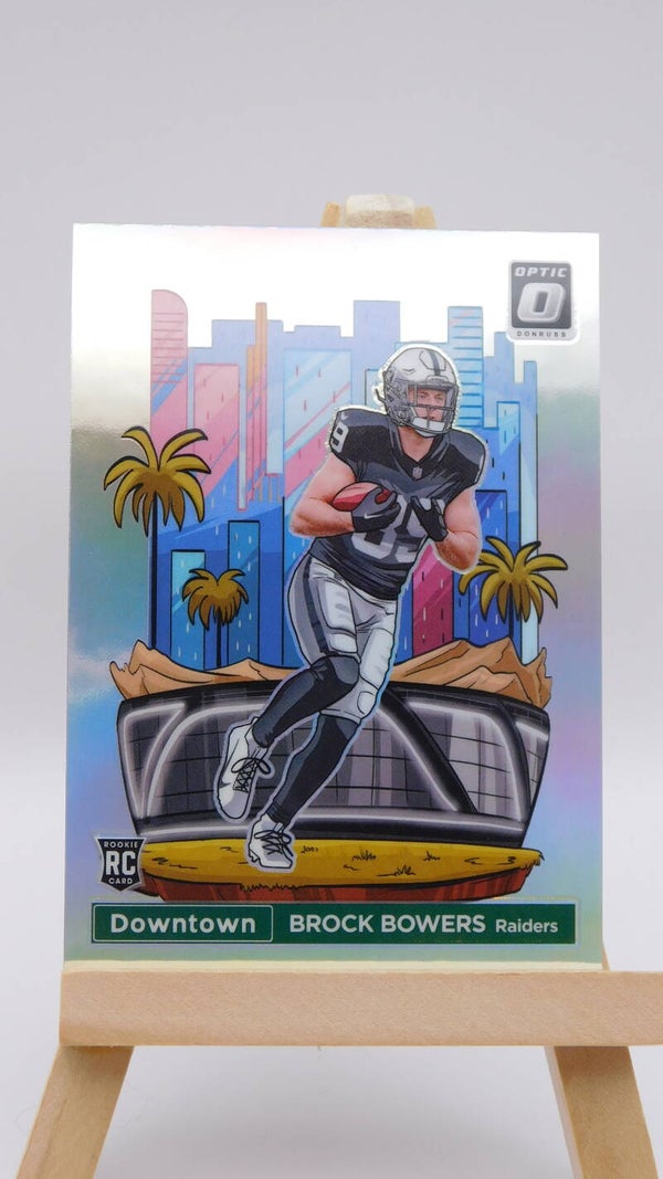 Brock Bowers RC SSP Case Hit! 2024 Optic Downtown #17 Las Vegas Raiders Football NFL