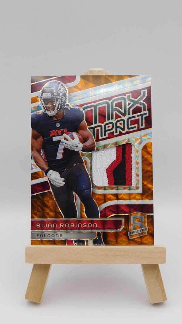 Bijan Robinson SN/10 MEM 2024 Spectra Max Impact #MI-BRN Atlanta Falcons Football NFL