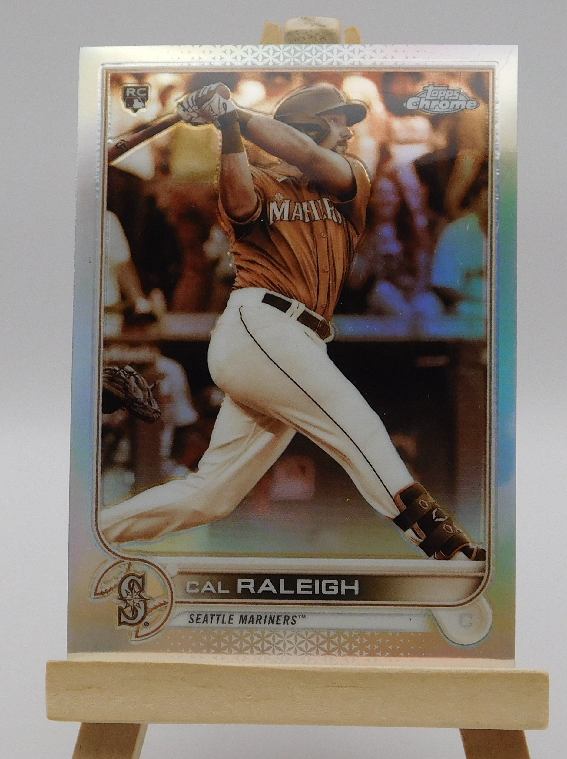 Cal Raleigh Sepia Parallel RC 2022 Topps Chrome #149 Baseball Seattle Mariners MLB