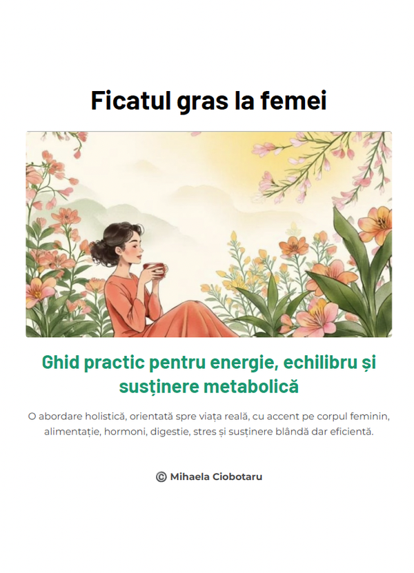 PDF - Ficatul gras la femei - Ghid practic pentru energie, echilibru și susținere metabolică