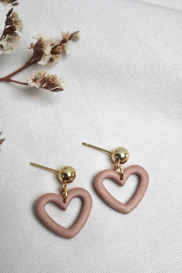 Oorbellen Hart Mini Brons