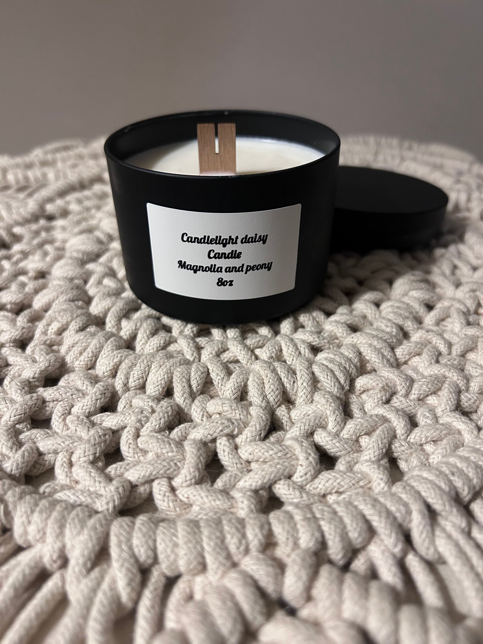 8oz black on black candle