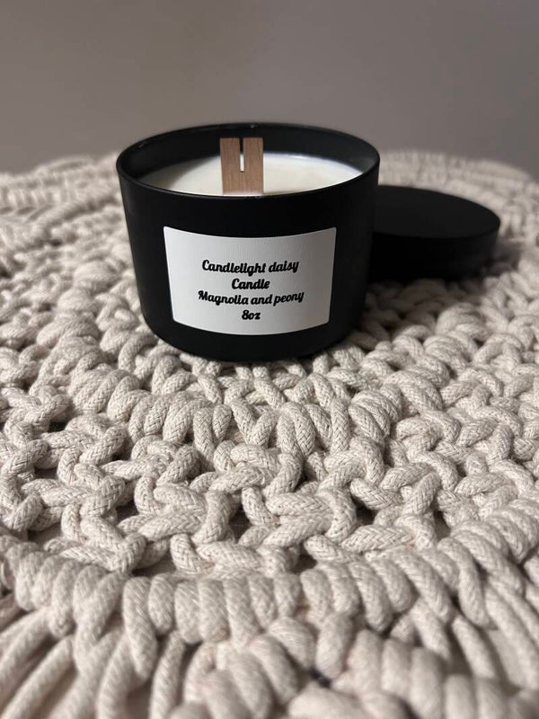 8oz black on black candle