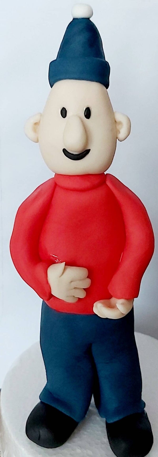 Buurman met rode trui