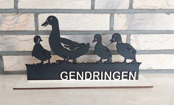 Gendringen staande decoratie met ganzen