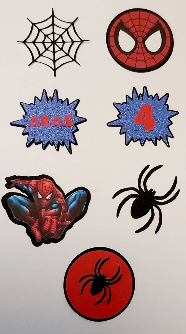 Cupcake toppers set 7 stuks