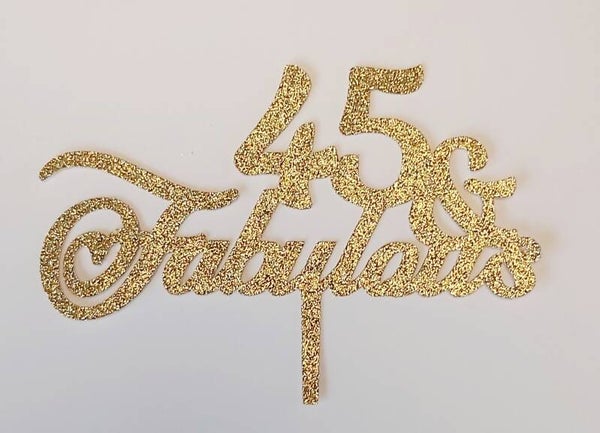 45 and fabulous glitter goud