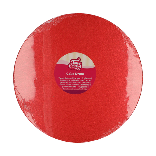 FunCakes Cake Drum Rond Ø30,5 cm - Rood  F80930