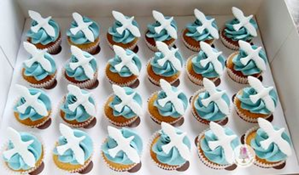 Mini cupcakes duifje per stuk