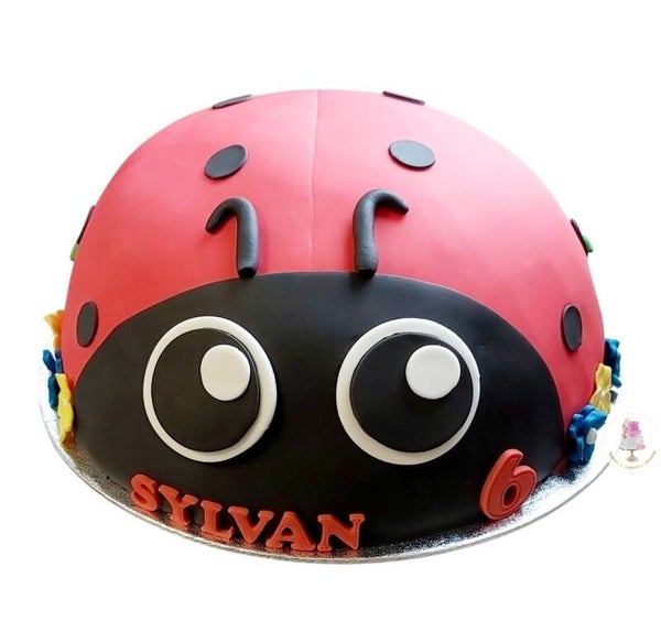 Taart L, lieveheersbeestje, nummer 1, 12 personen