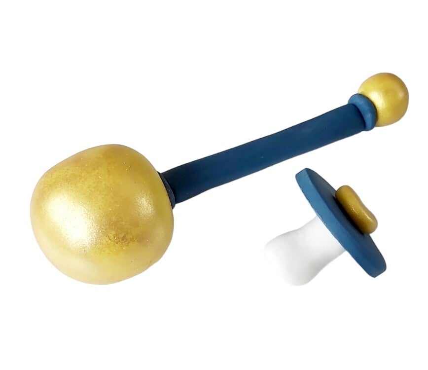 Rammelaar en speen baby set 2 delig