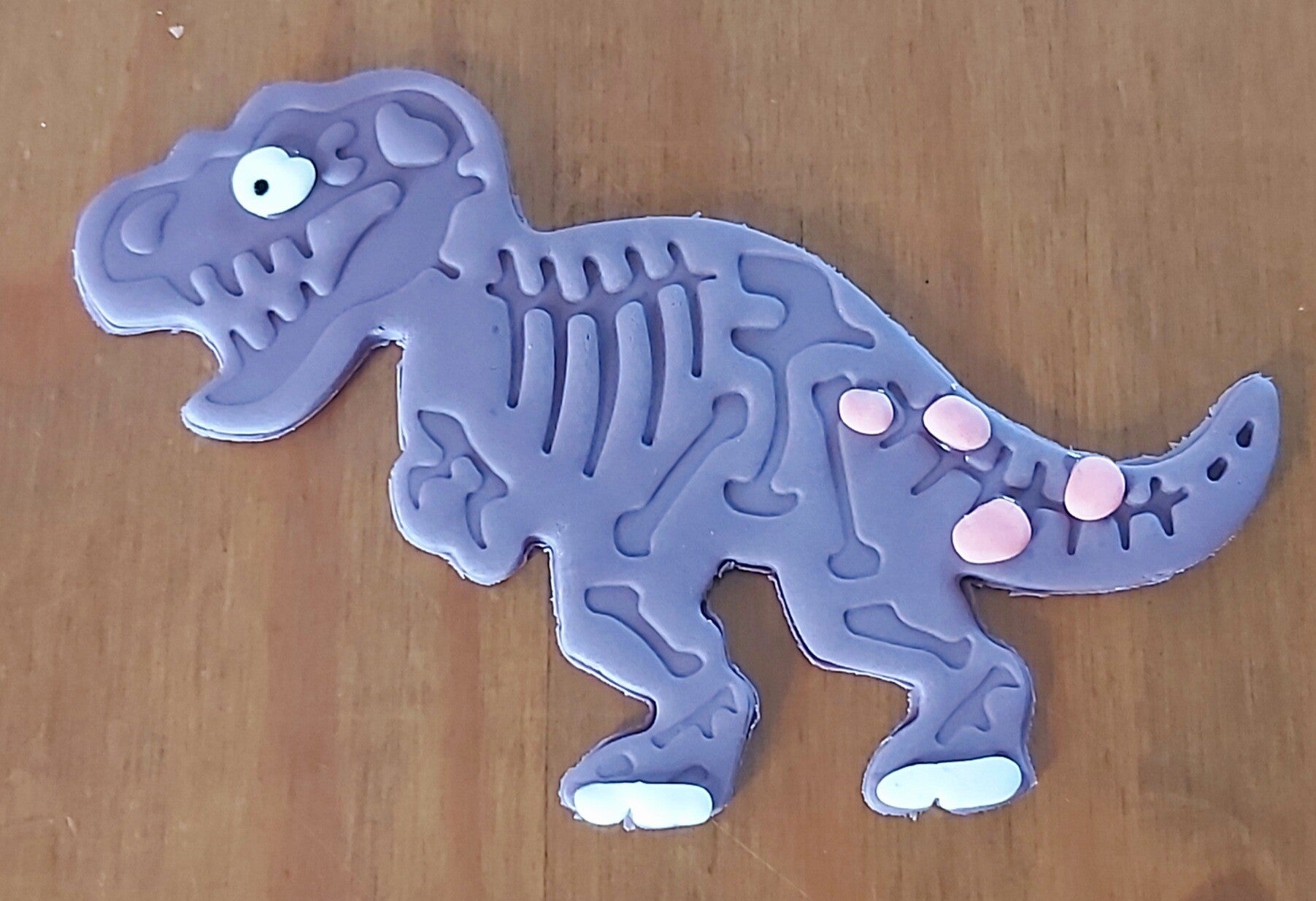 Dino paars puzzelplaat