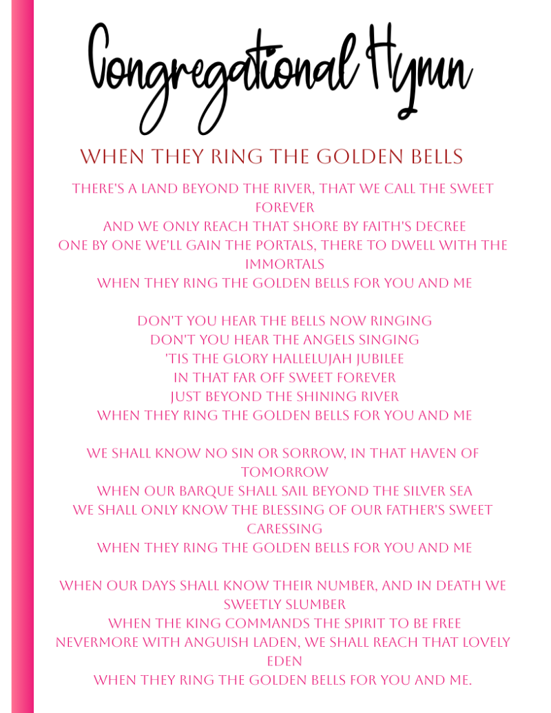 PAGE 9 + CONGREGATIONAL HYMN + CLICK SCREEN TO ENLARGE