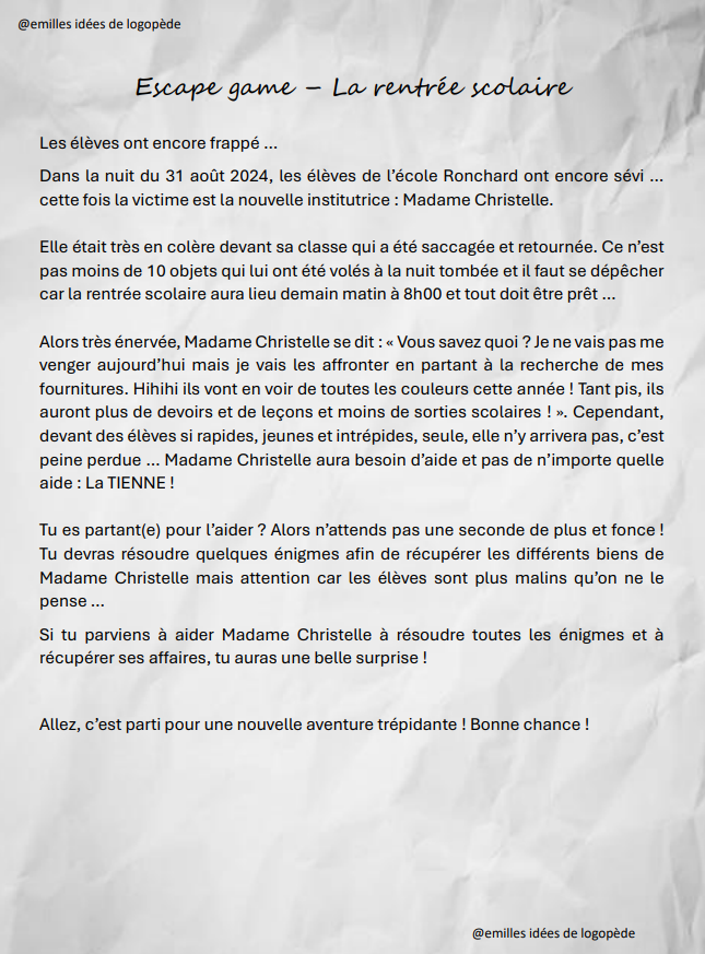 Rentrée scolaire (école)