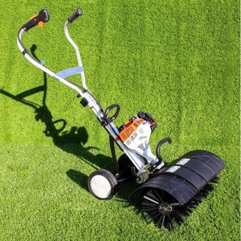 Professional maintenance equipment for cleaning artificial grass and rubber surfaces