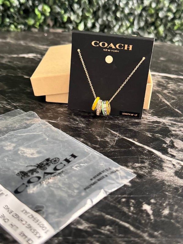 Coach Enamel Signature Necklace