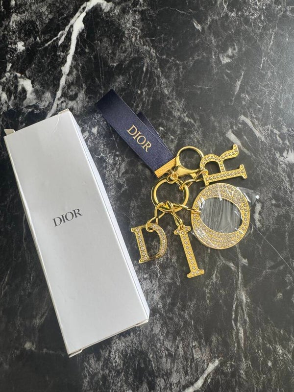 Dior Rhinestone Keychain