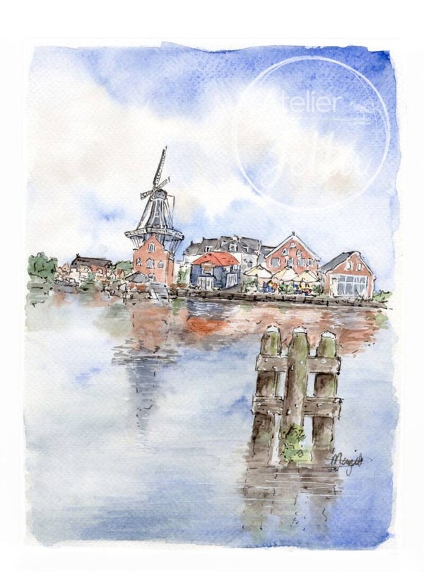 Molen De Adriaan aan het Spaarne -A6- Ansichtkaart