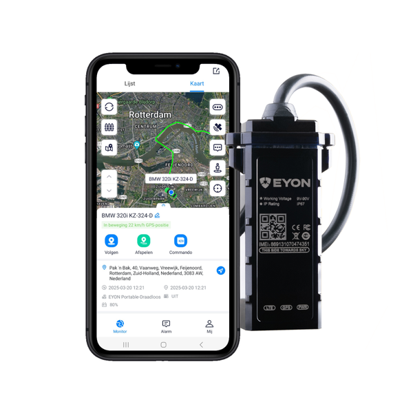Eyon® Wired – Inbouw GPS Tracker met gratis Lifetime tracking