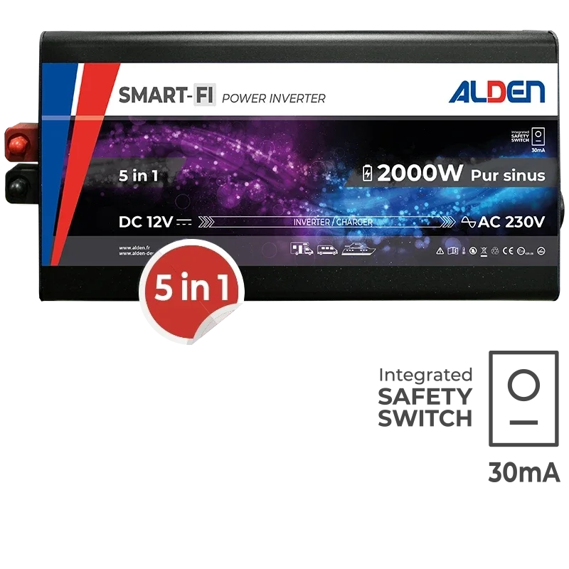 Sinus Omvormer 2000W 5-in-1 met SMART-FI