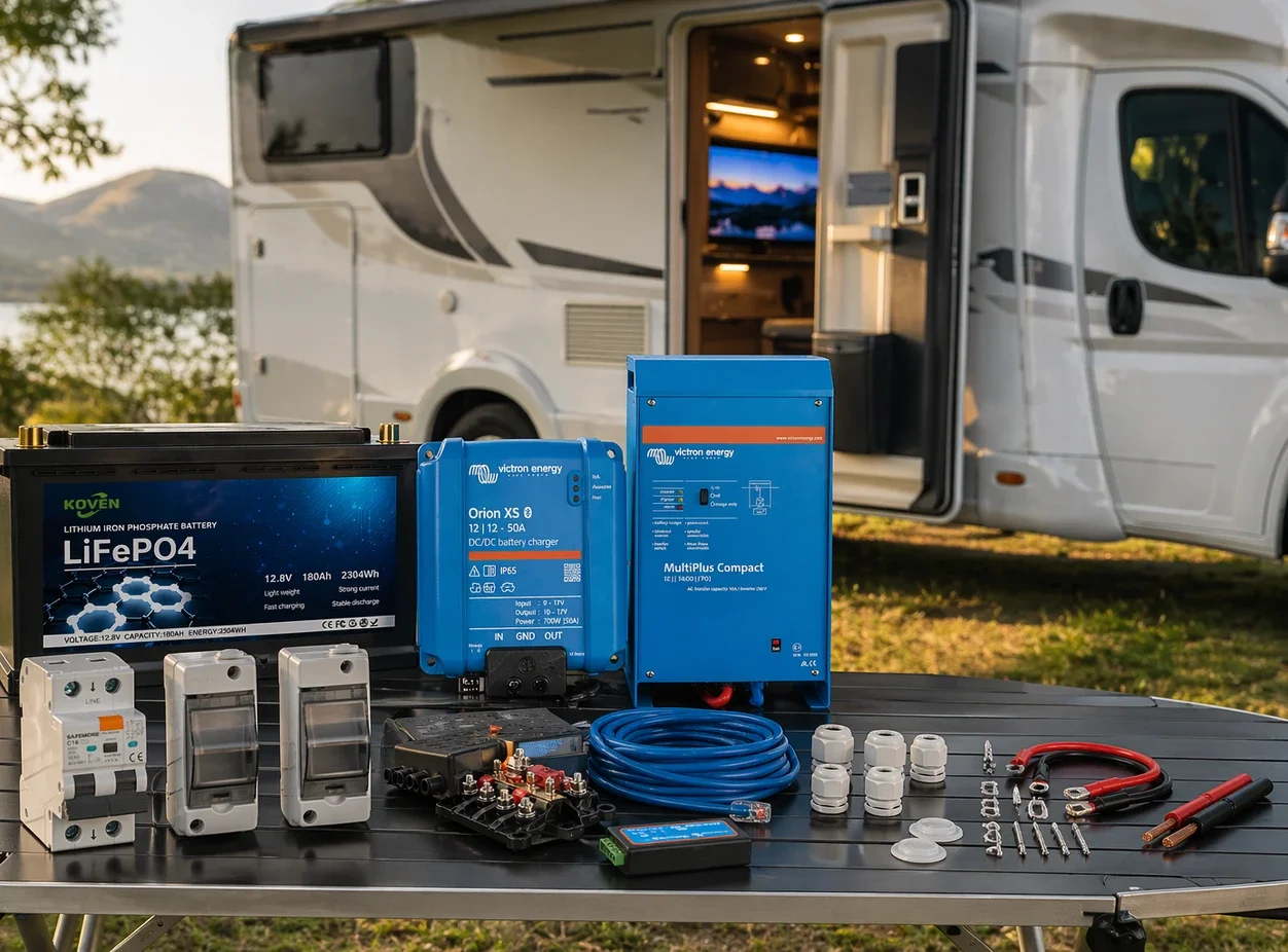 Off-Grid Power Kit: 180Ah Lithium & Victron 1600