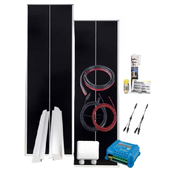 Bente Solar set  2 x 100 Watt + Victron smart mppt 75/15