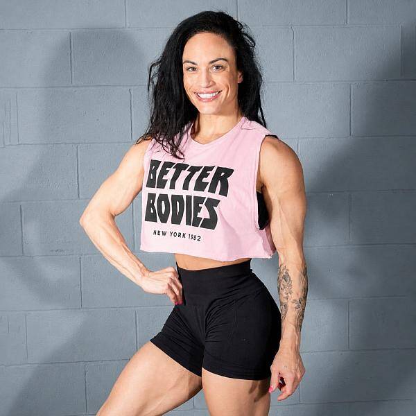 Better Bodies NY Crop Tank - Washed Pink / Washed Black/Grey / Washed Blue
