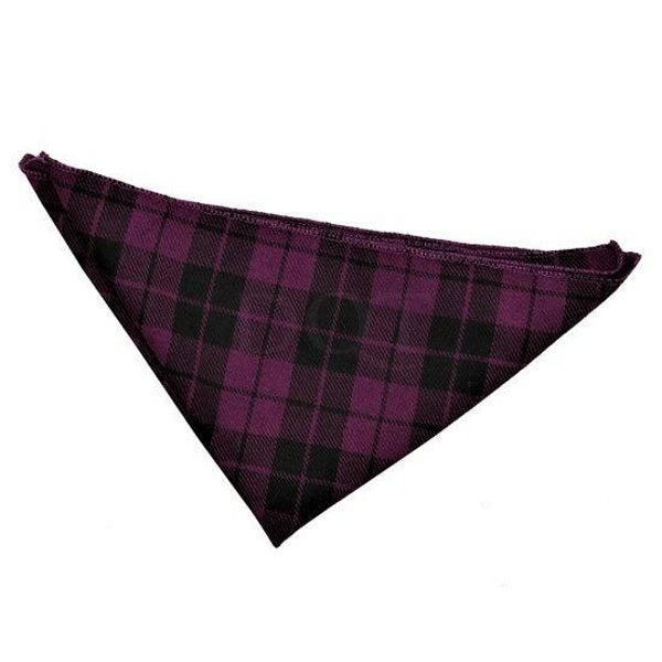 Paars-zwarte Tartan pocket pochet