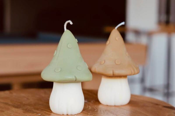Bougie moulée "Le Champignon"