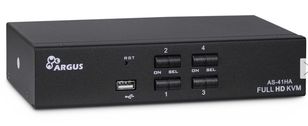 Inter-Tech Argus KVM AS-41HA HDMI, 4K 4 PORT KVM-Switch