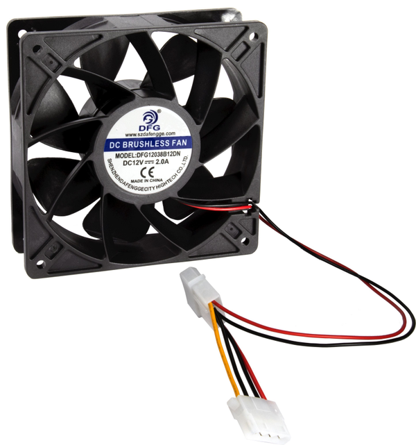 Inter-Tech DFG12038B12DN, 120mm, High-Speed Gehäuse Lüfter 5500rpm