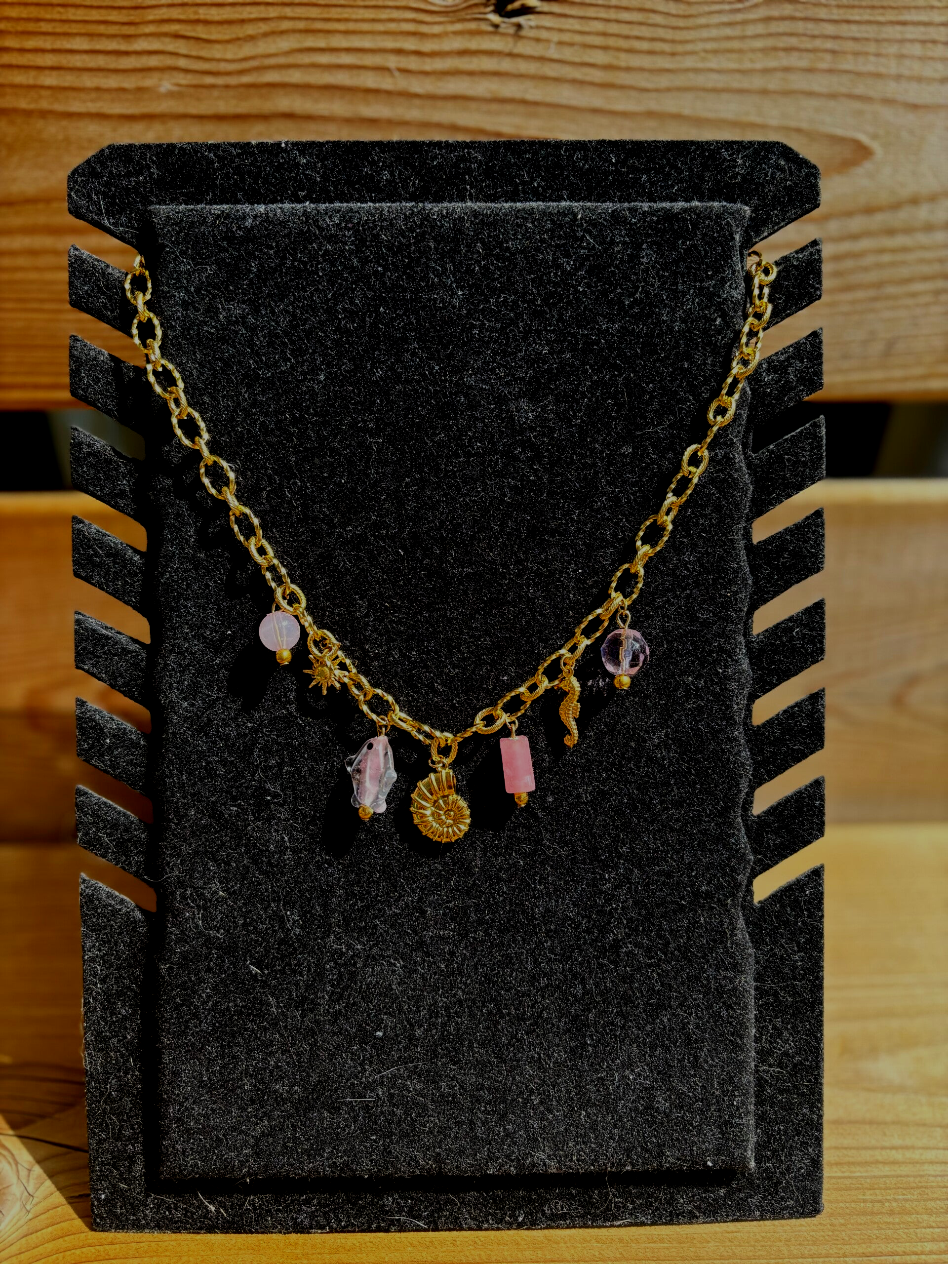 Bedelketting Goud met Roze