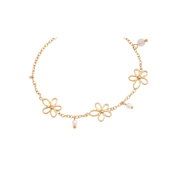 Flowers pearl armband