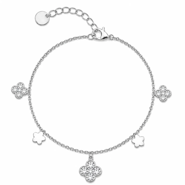 Clover enkelbandje zilver