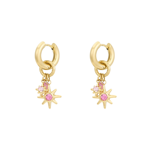 Pink Starlight oorbellen