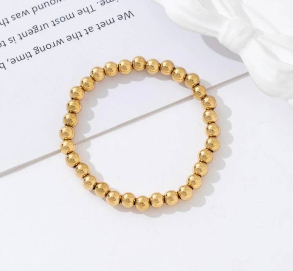 Gouden kleine beads armband