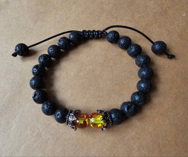 Vulkan Imitation Bernstein Kugelarmband – kraftvoll, modern & stilvoll