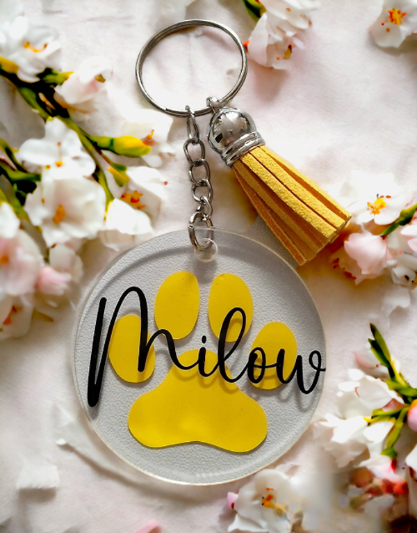 Schlüsselanhänger Pfote & Name – das perfekte Accessoire für Tierliebhaber 🐾
