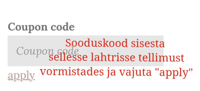 Sooduskoodi sisestamine