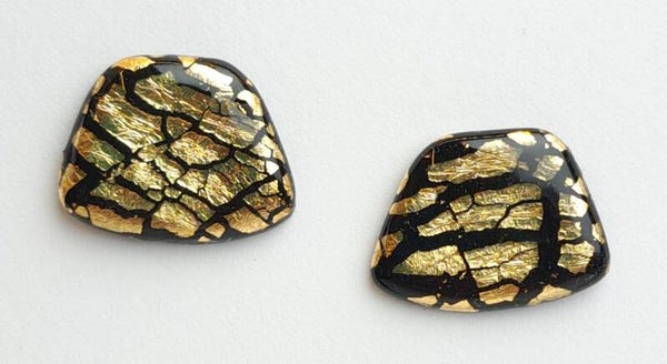 Golden serie zwart oorbellen set 2