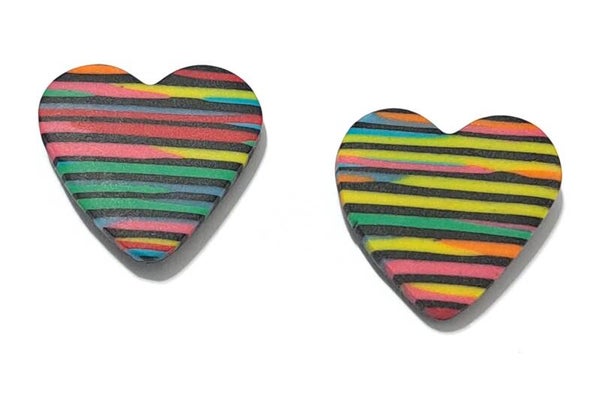 Wild stripes hartjes black set 1