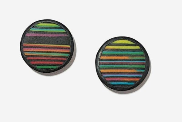 Wild stripes stud black