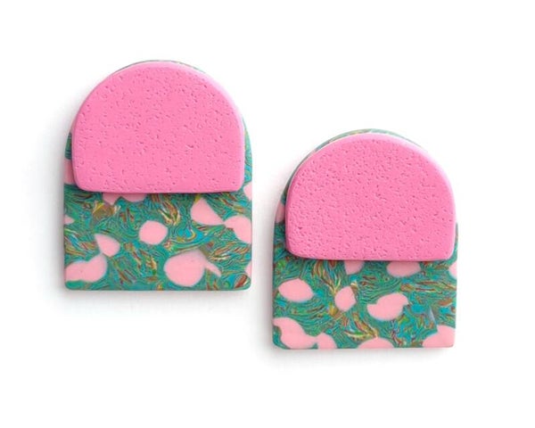 Lente bloesem oorbellen 'mat'