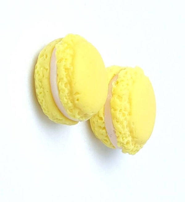 Macaron geel oorbellen