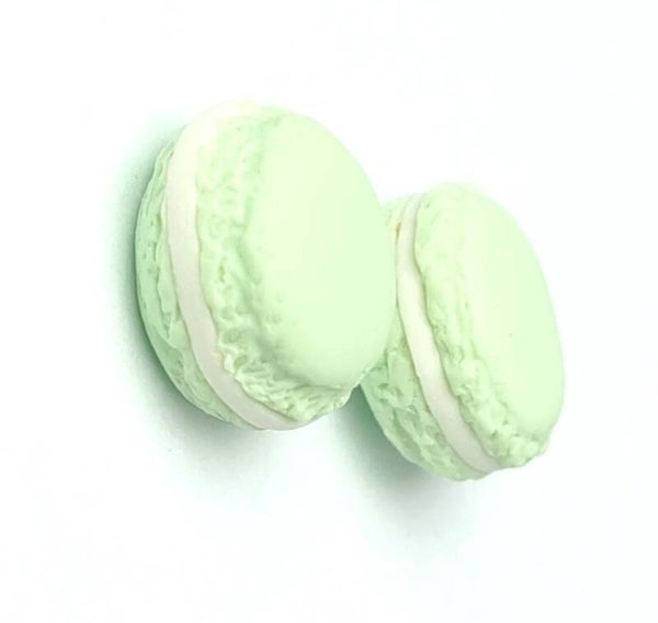 Macaron mint oorbellen