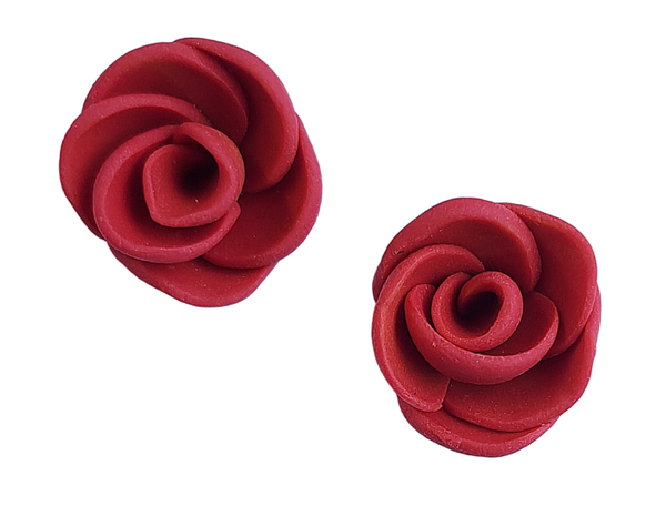 Rode bloemetjes oorbellen